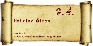 Heizler Álmos névjegykártya